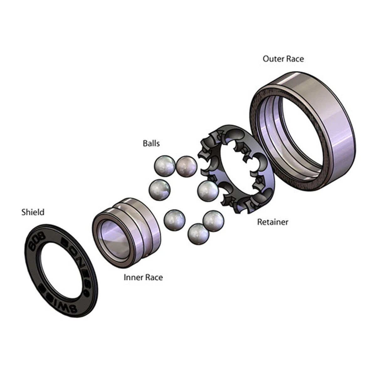 Bones Swiss Ceramics - 7mm / 8mm - (16-pack) 2 Bones Swiss Ceramics - 7mm / 8mm - (16-pack) - Image 2