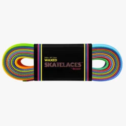 Bont Waxed Skate Laces - 8mm / 150cm (59") -Roller Skating Store Bont laces rainbow hunt