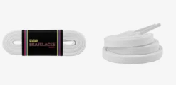 Bont Waxed Skate Laces - 8mm / 150cm (59") -Roller Skating Store BontLaces SnowWhite