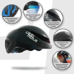 Cádomotus Omega Aero Helmet - Gloss Black -Roller Skating Store CadomotusOmegaHelmet GlossBlack 7