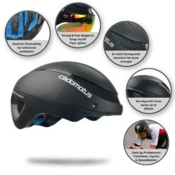 Cádomotus Omega Aero Helmet - Matte Black 8 Cádomotus Omega Aero Helmet - Matte Black -Roller Skating Store CadomotusOmegaHelmet MatteBlack 2