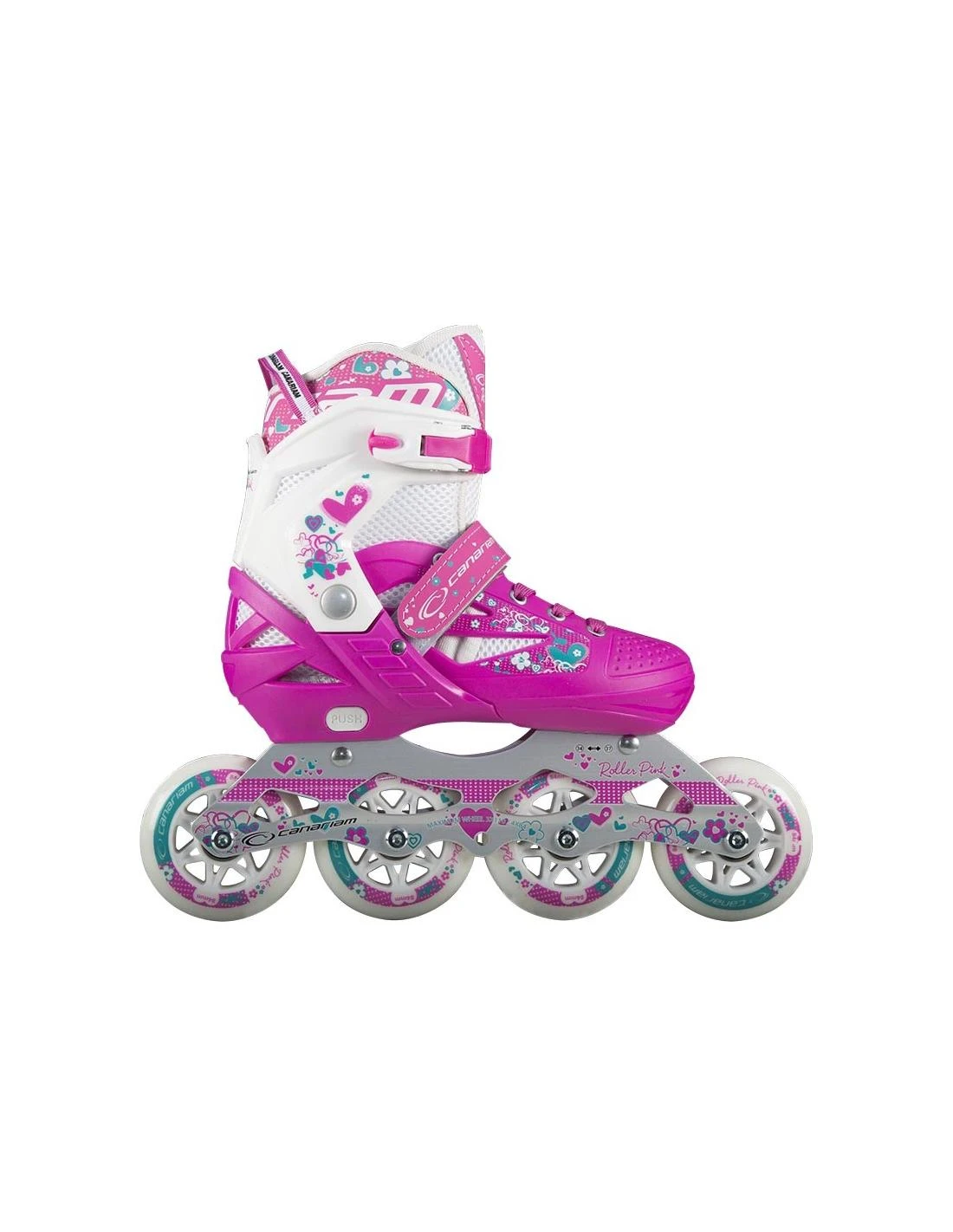 Canariam - Roller Pink Adjustable Inline Skate 1 Canariam - Roller Pink Adjustable Inline Skate
