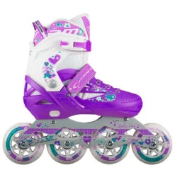 Canariam - Roller Purple / White Adjustable Inline Skate