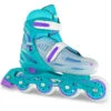 Crazy - 148 Adjustable Inline Skate - Teal Glitter