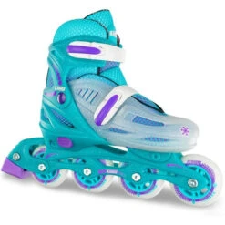 Crazy - 148 Adjustable Inline Skate - Teal Glitter