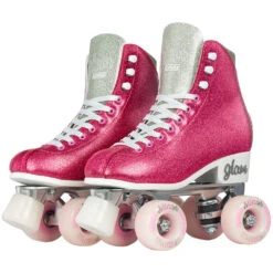 Crazy - Disco Glam - Retro Skates - Pink / Silver -Roller Skating Store Crazy DiscoGlam Pink Silver 4
