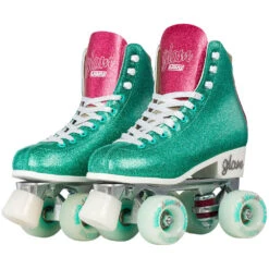 Crazy - Disco Glam - Retro Skates - Teal / Pink 6 Crazy - Disco Glam - Retro Skates - Teal / Pink -Roller Skating Store Crazy DiscoGlam Teal 4