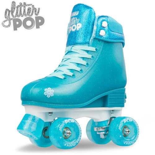 Crazy - Glitter Pop Adjustable Quad Skates - Teal 1 Crazy - Glitter Pop Adjustable Quad Skates - Teal