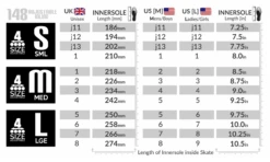 Crazy - 148 Adjustable Inline Skate - Purple Glitter -Roller Skating Store Crazy148 SizeGuide 6f447386 99af 4bf1 9307 c046e1762077