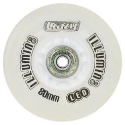 Crazy - Illumin8 Light Up LED Inline Wheel 9 Crazy - Illumin8 Light Up LED Inline Wheel -Roller Skating Store CrazyIlluminateLEDInlineWheel White 80mm
