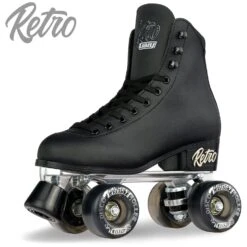Crazy Retro Roller Skates - Adjustable -Roller Skating Store CrazyRetro Black