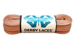 Derby Laces - Ultimate Waxed Laces -Roller Skating Store DerbyWaxedLaces OrangeandWhiteStripe