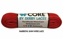 Derby Laces - Ultimate Waxed Laces -Roller Skating Store Derby Core Red