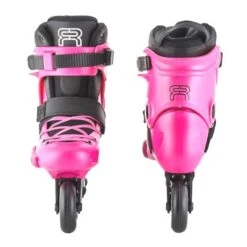 FR Junior - Adjustable Inline Skates -Roller Skating Store FR Junior Pink Front Back