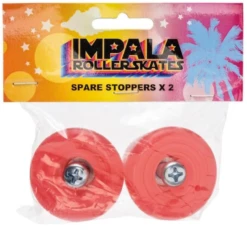 Impala - 2 Pack Stoppers - Red / Pink / Aqua / Holographic Glitter / Pastel Yellow / Rose Gold -Roller Skating Store Impala 2PackStoppers Red Main