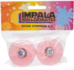 Impala - 2 Pack Stoppers - Red / Pink / Aqua / Holographic Glitter / Pastel Yellow / Rose Gold -Roller Skating Store Impala 2Stop Pink 1