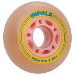 Impala Inline Skate Wheels (4-pack) -Roller Skating Store ImpalaInlineWheels Pink Yellow 1