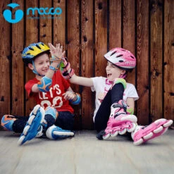 Macco - Kids Adjustable Inline Skates -Roller Skating Store Macco 906S Blue PinkLife