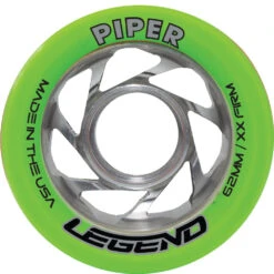 Bones Piper Legend Quad Wheels - 8 Pack -Roller Skating Store PiperLegend XXF Green Front