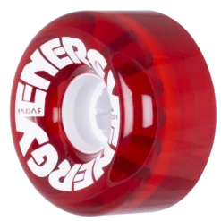 Radar Energy - Quad Skate Wheels -Roller Skating Store Radar Energy 65 Clear Red Angle
