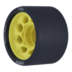 Radar Halo - Quad Wheel - (4 Pack) -Roller Skating Store Radar Halo 91A Yellow Angle