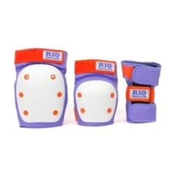 Rio Roller - Triple Pad Set - Purple/Orange -Roller Skating Store Rio Roller pad set orange purple