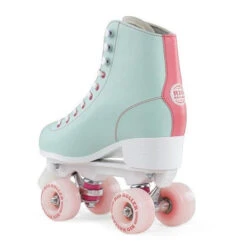 Rio Roller - Script Skates - Teal / Coral -Roller Skating Store Rio script teal coral 1