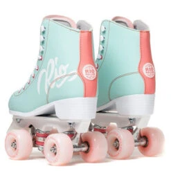 Rio Roller - Script Skates - Teal / Coral -Roller Skating Store Rio script teal coral 4