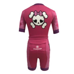 Roadstar - Kids Skull Training Skin Suit - (Blue Or Pink) -Roller Skating Store Roadstar PinkKidsSkull 2