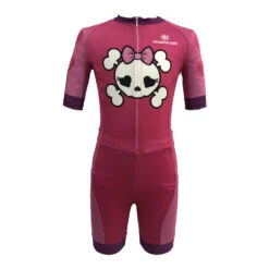 Roadstar - Kids Skull Training Skin Suit - (Blue Or Pink) -Roller Skating Store Roadstar PinkKidsSkull 3
