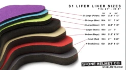 S-One - Lifer Helmet Liner 5 S-One - Lifer Helmet Liner -Roller Skating Store S One LiferLinerSizes