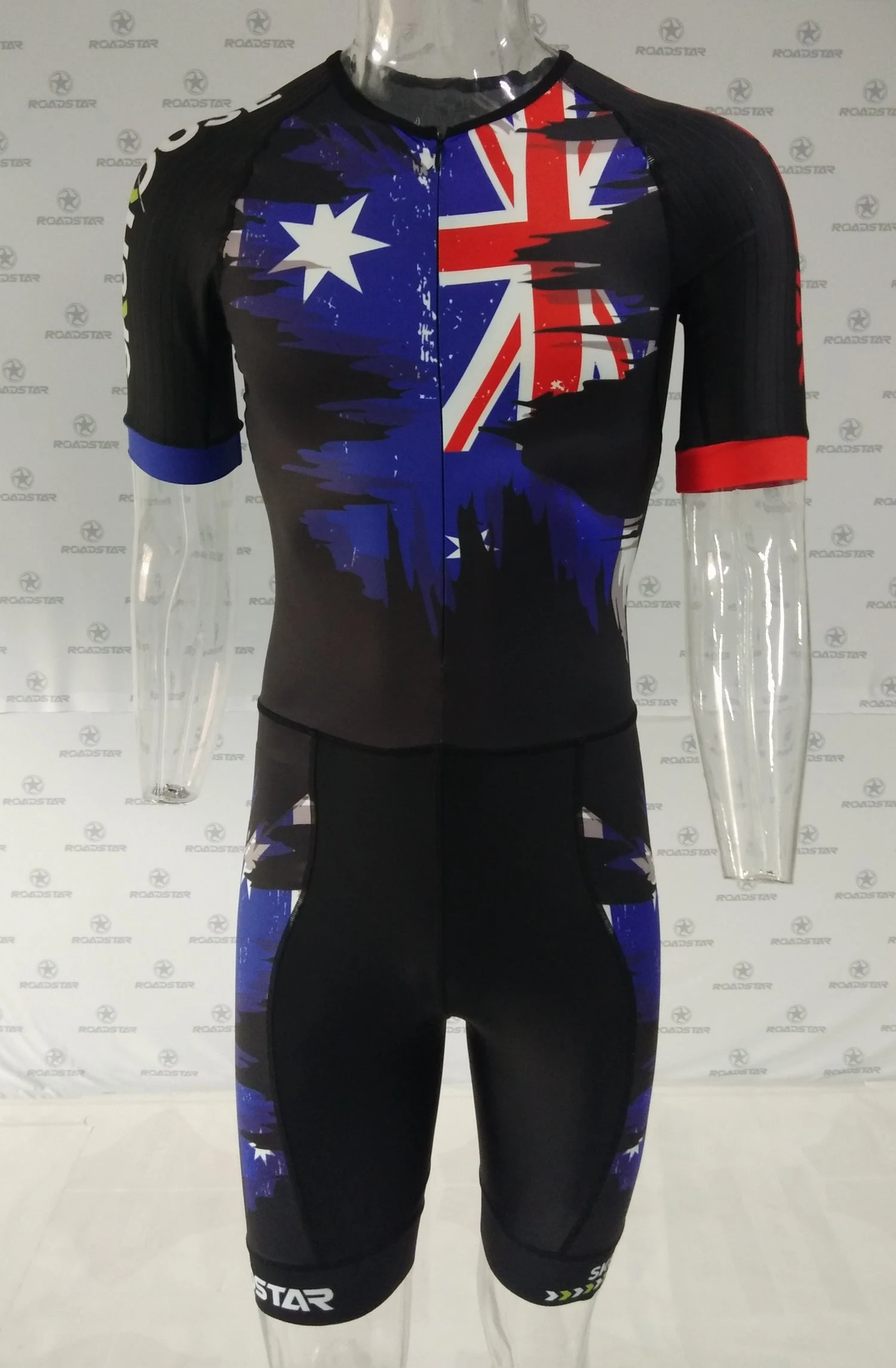 Sk8House - AUS Flag Design - Pro Aero Skin Suit 2 Sk8House - AUS Flag Design - Pro Aero Skin Suit - Image 2