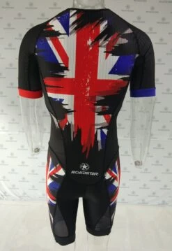 Sk8House - UK Flag Design - Pro Aero Skin Suit -Roller Skating Store Sk8House UKFlagSkinsuit actual2