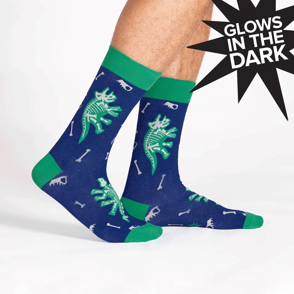 SOCK IT TO ME - Arch-Eology Crew Socks - GLOW IN THE DARK! 1 SOCK IT TO ME - Arch-Eology Crew Socks - GLOW IN THE DARK!