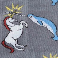 SOCK IT TO ME - Unicorn Vs. Narwhal Crew Socks -Roller Skating Store Sockittome unicorn narwhal 2